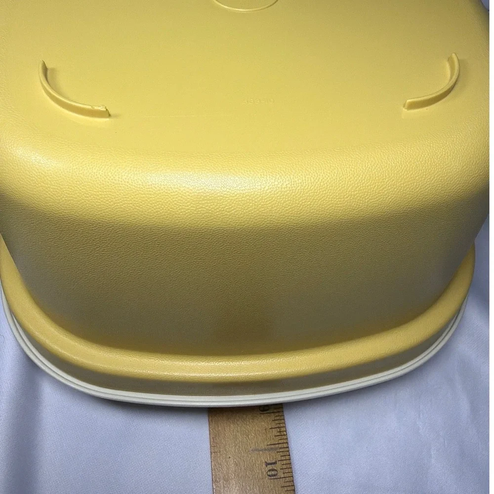 Tupperware Vintage Multi Server Steamer Set Large Yellow Cream Plastic Retro